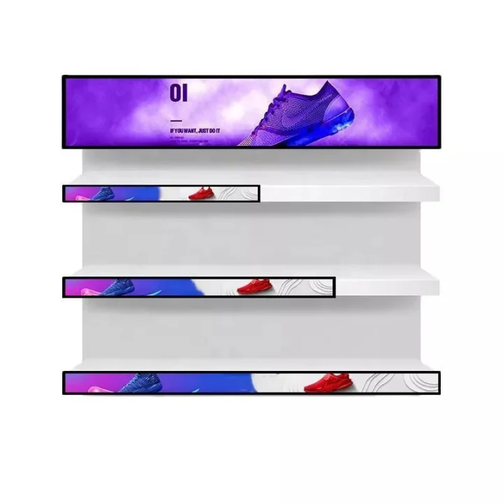 Ultra-široki shelf-edge displej